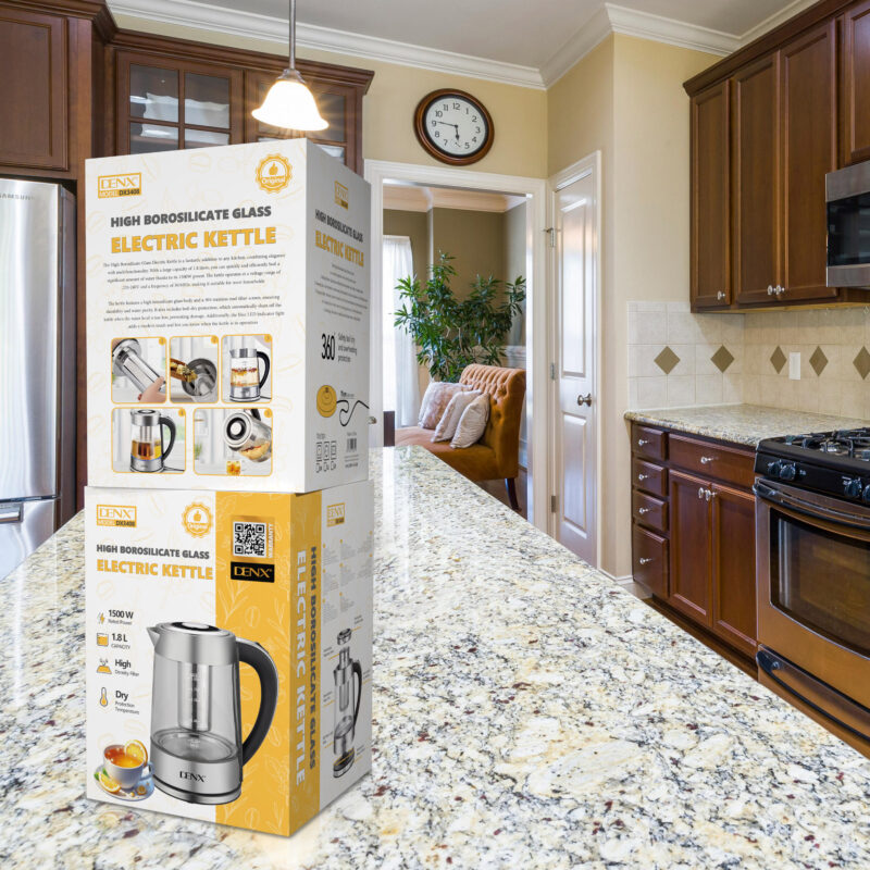 DX3408 - High borosilicate glass electric kettle